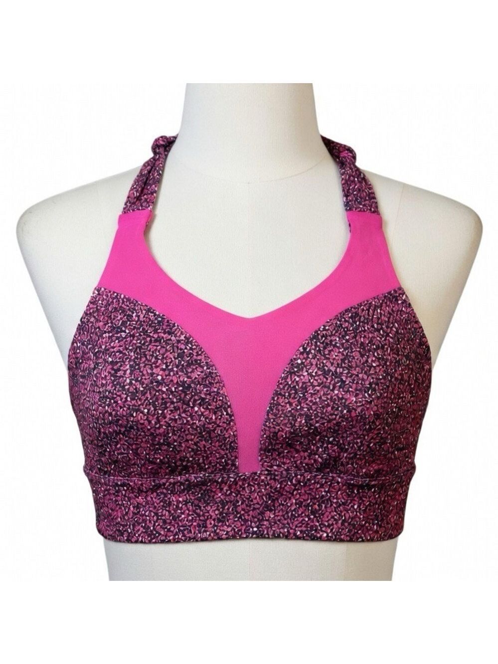Lululemon Sportsbra Flashback Static Oxygen Bra Sz 8 Racerback
